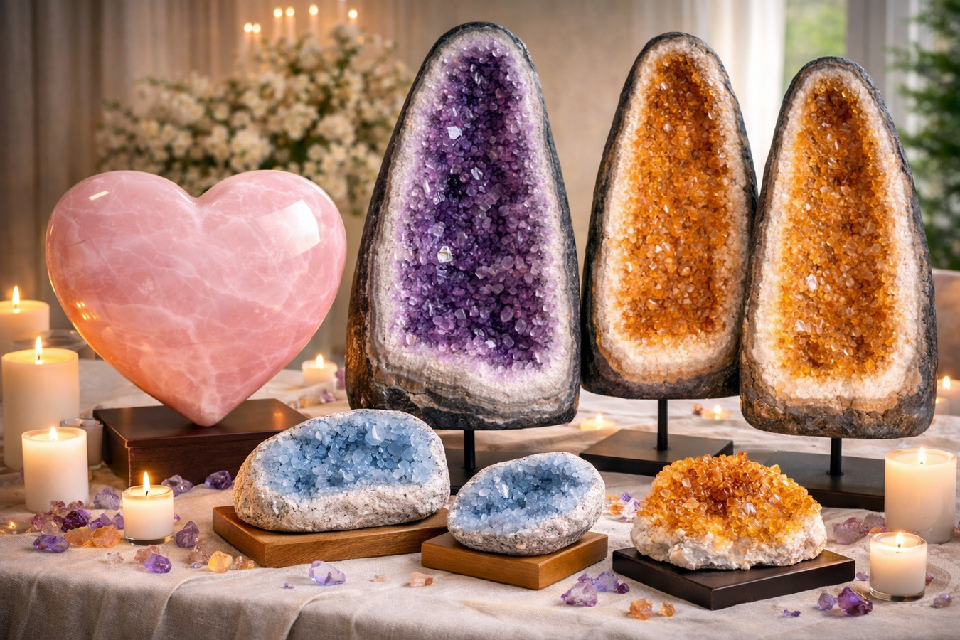 HEARTS, AMETHYST & CITRINE