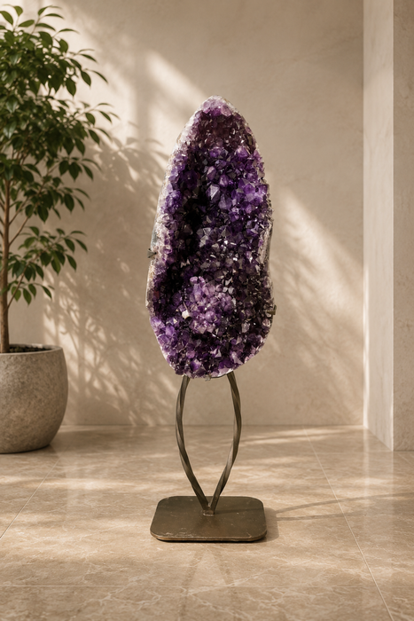 Amethyst/Metal Stand