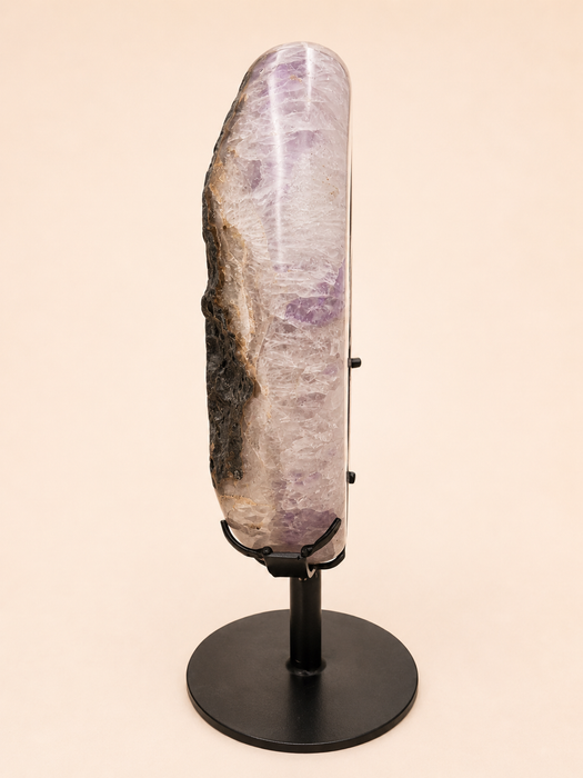Amethyst Heart Geode On Spinning Stand