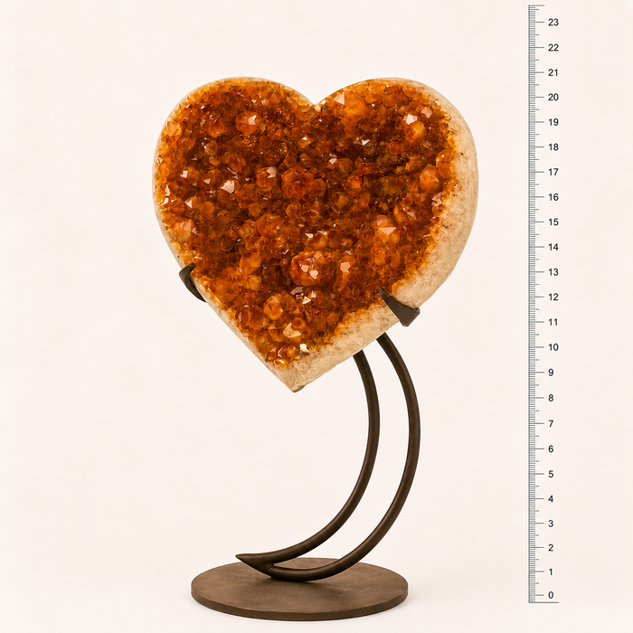 Citrine Heart On Stand