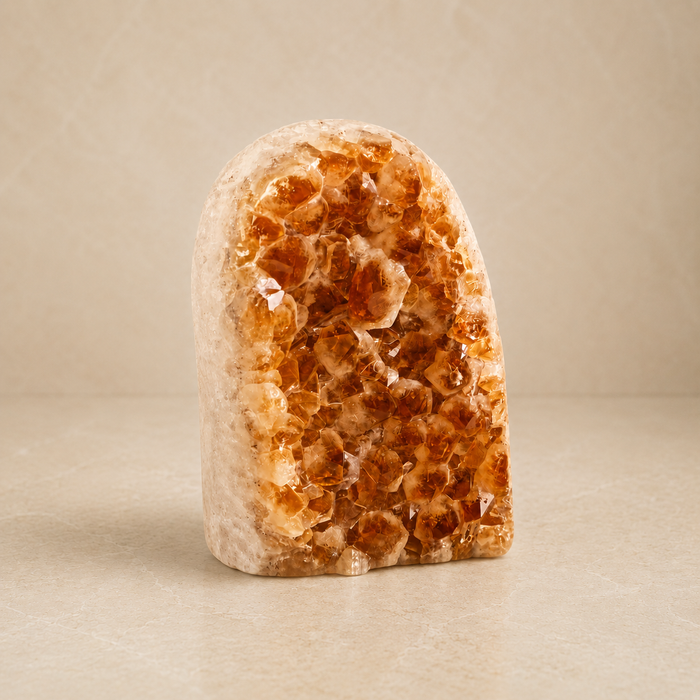 Citrine Cluster With Agate Band