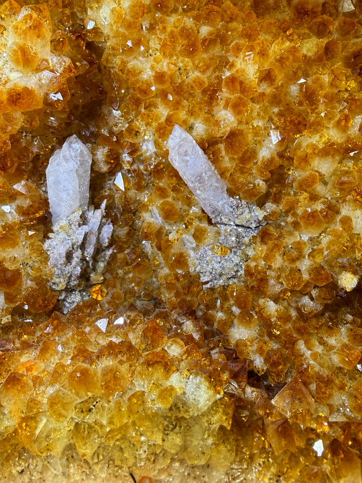 Citrine Cathedral With Natural Quartz Points