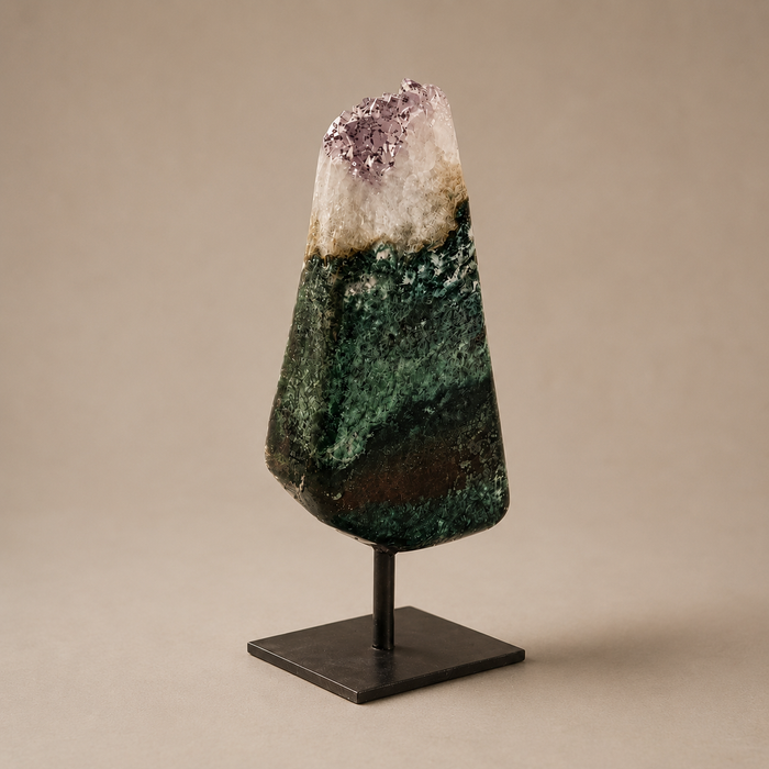 Amethyst Cluster With Earthgreen Base