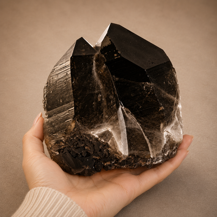 Smoky Quartz Point Cluster