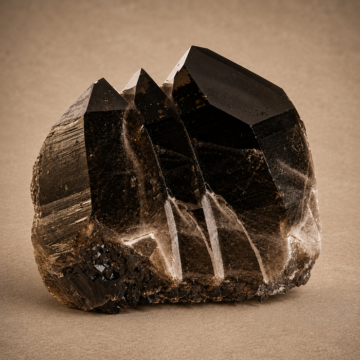 Smoky Quartz Point Cluster