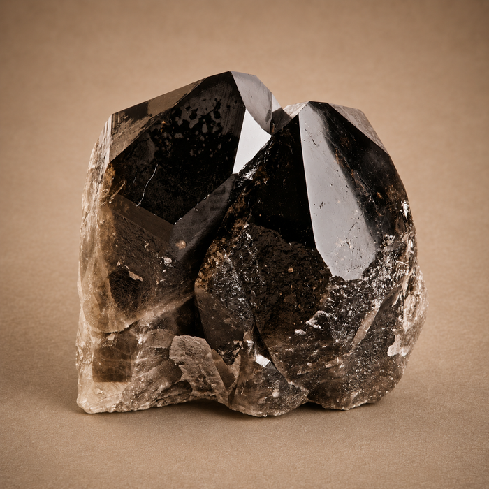 Smoky Quartz Point Cluster
