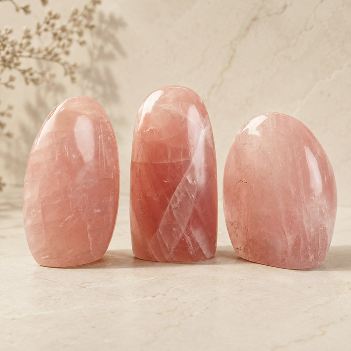 Polished Rose Quartz Freeform