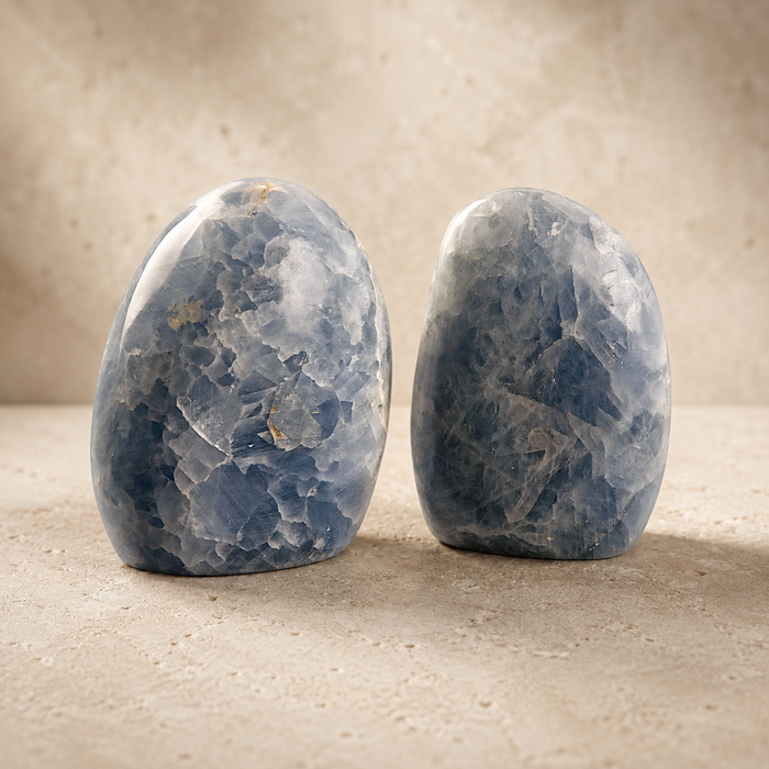 Polished Soft Blue Calcite