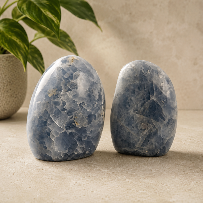 Polished Soft Blue Calcite
