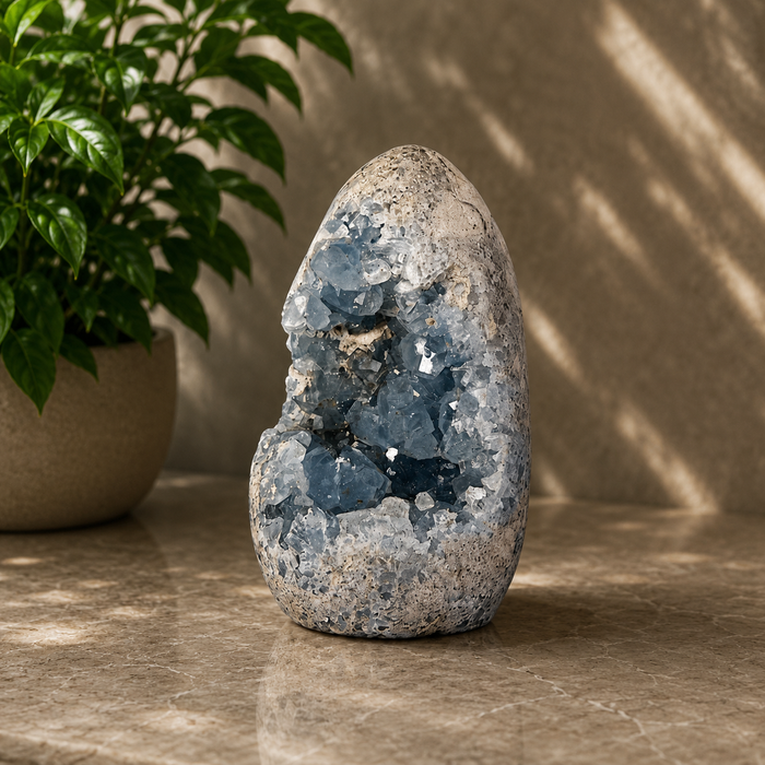 Celestite Crystal Cluster