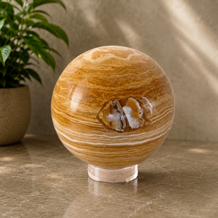 Banded Aragonite Sphere