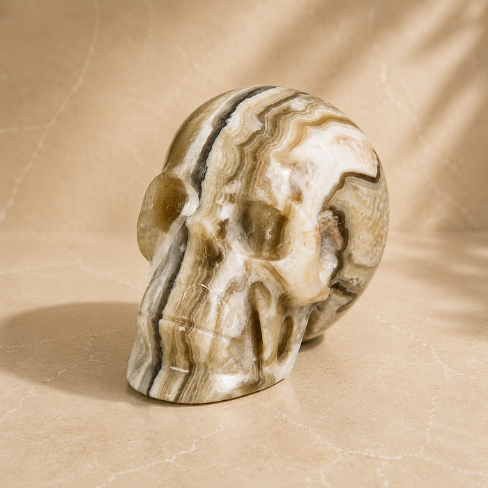 Banded Agate Crystal Skull