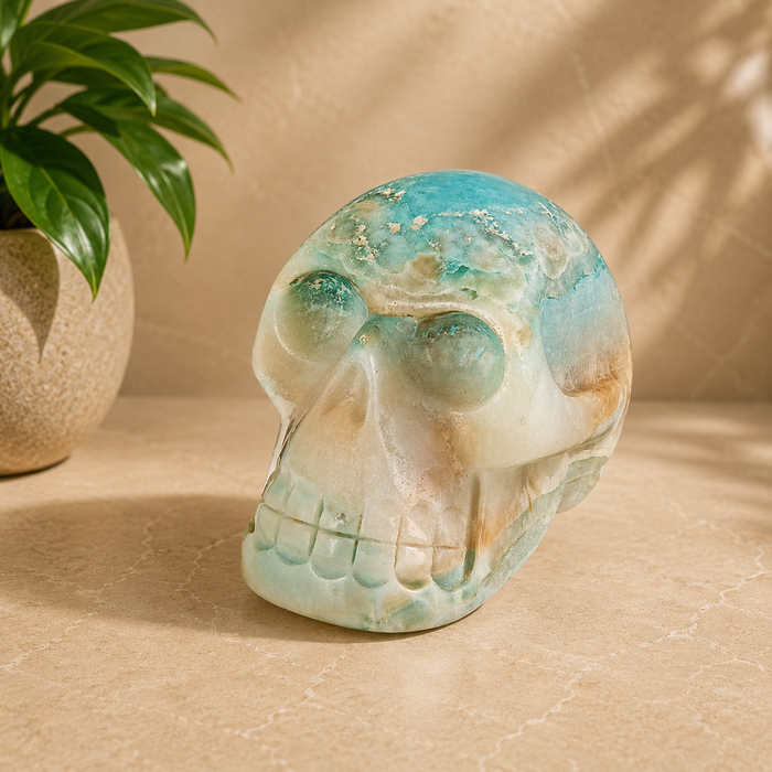 Amazonite Skull