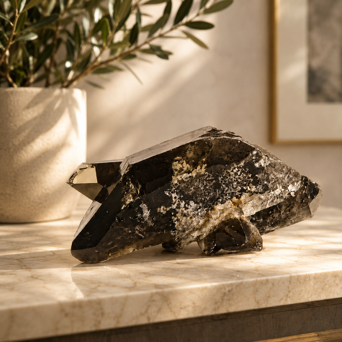 Smokey Quartz Point Cluster