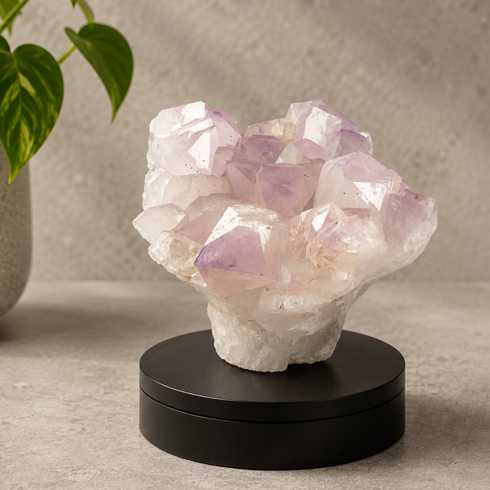 Clear Quartz Cluster With Amethyst