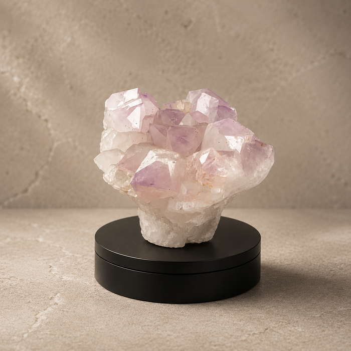 Clear Quartz Cluster With Amethyst