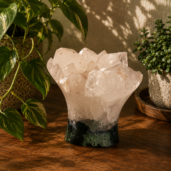 Clear Quartz Cluster On Matrix