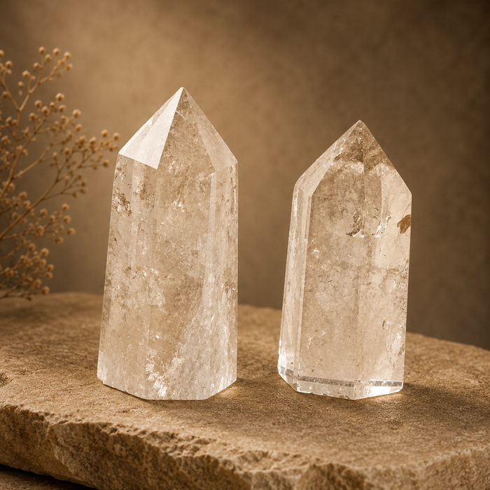 Soft Smokey Quartz Points