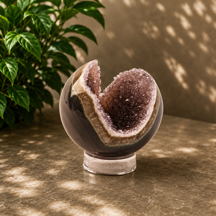 Agate Amethyst Sphere