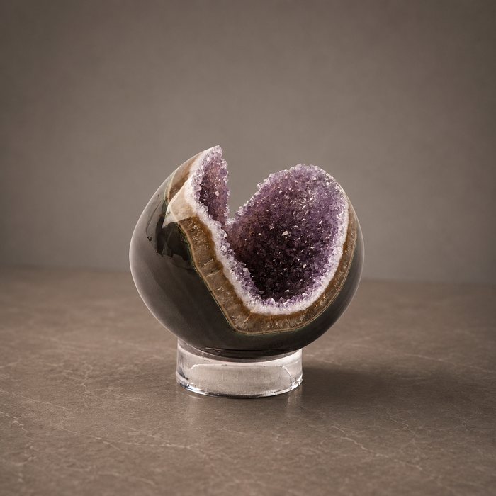 Agate Amethyst Sphere