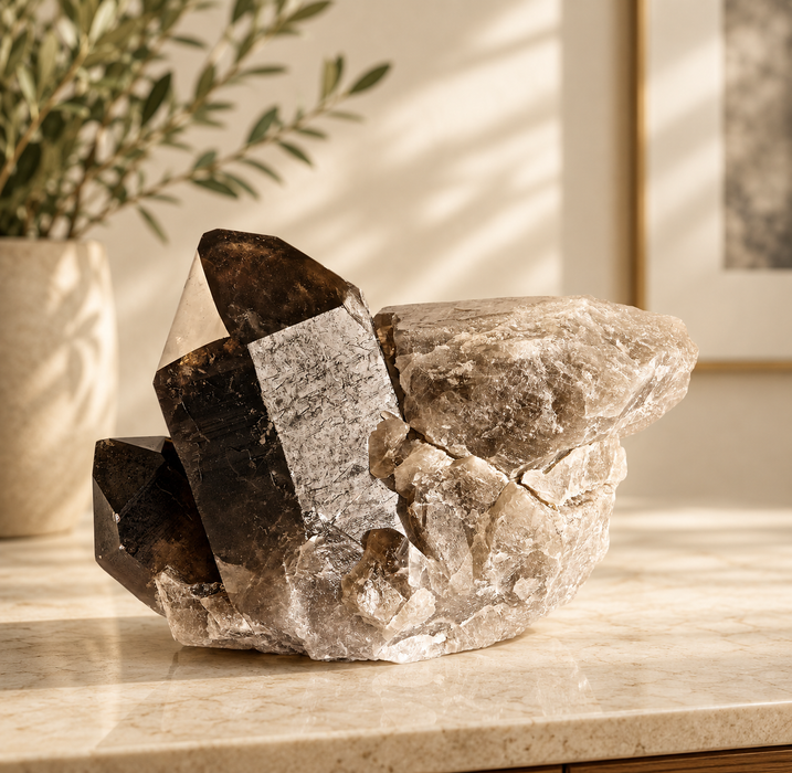 Smokey Quartz Point Cluster