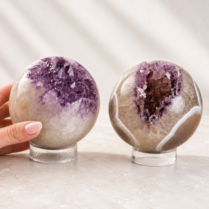 Agate Amethyst Sphere