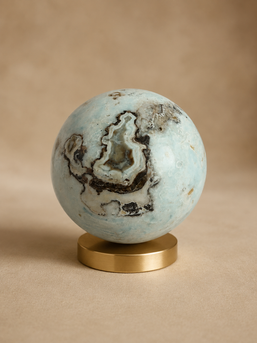 Blue Aragonite Sphere