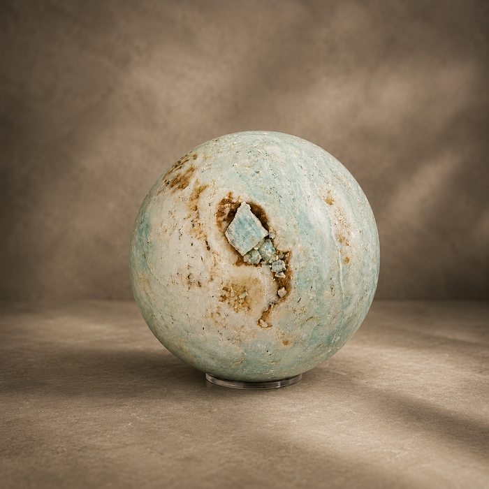 Blue Aragonite Sphere