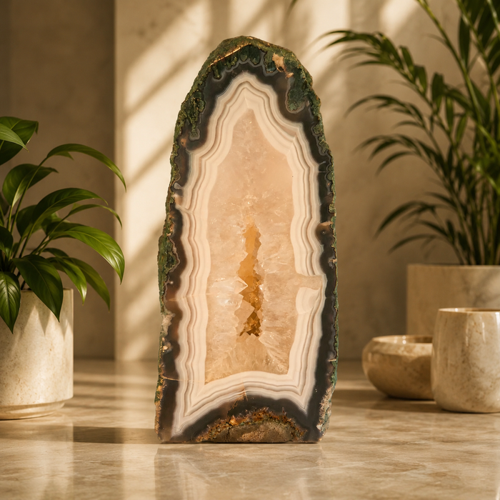 Agate Clear Quartz Cathedral