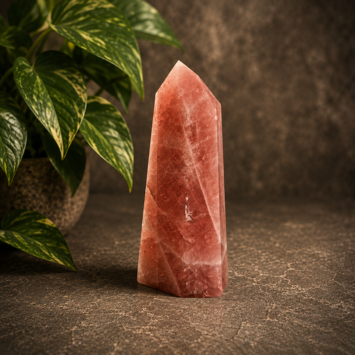 Polished Rose Quartz Tower