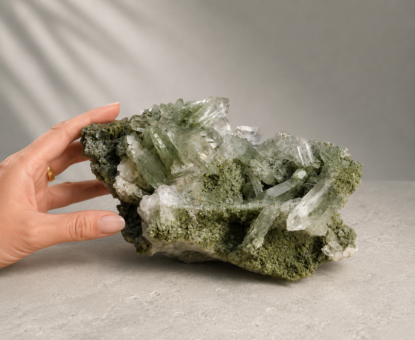 Himalayan Chlorite Quartz Cluster