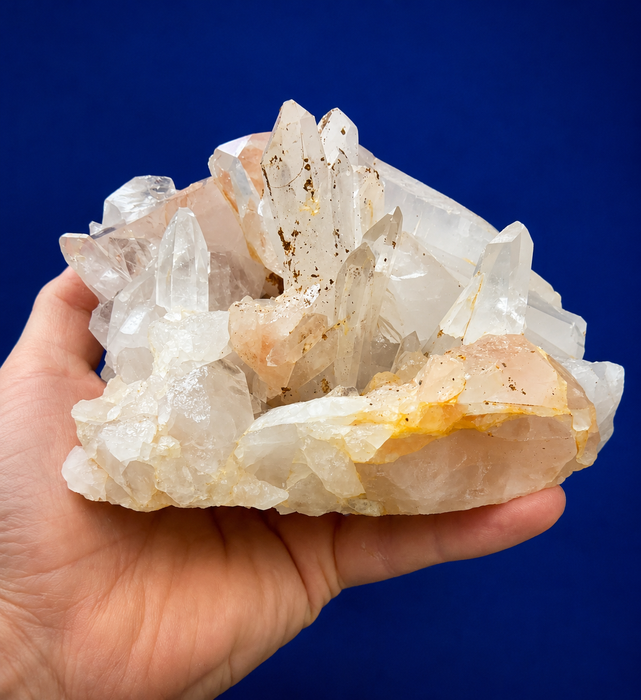 Arkansas Clear Quartz with Natural Iron Oxide