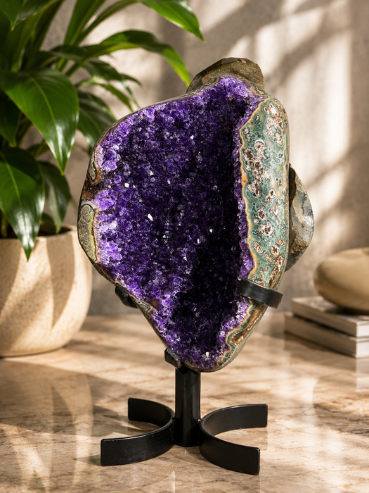 Amethyst Geode On Spinning Stand